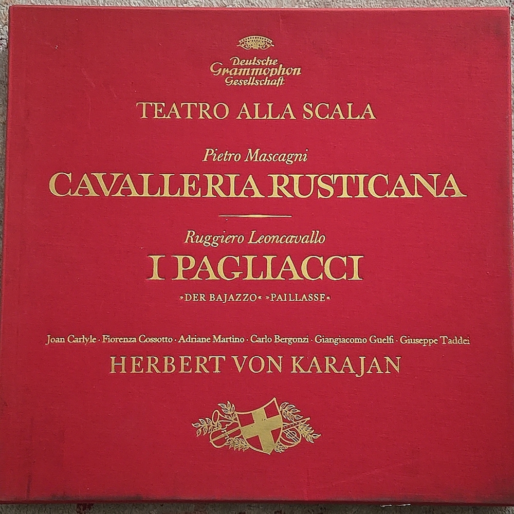Karajan MASCAGNI Cavalleria Rusticana LEONCAVALLO I Pagliacci - DGG 3LP 1966